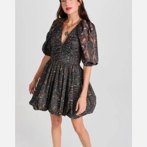 Ulla Johnson Gwen Mini Dress Obsidian